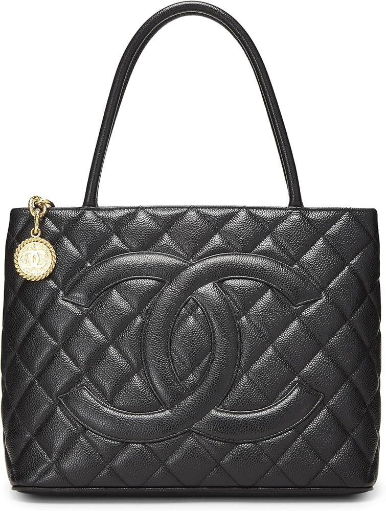 Amazon.com: Chanel, Pre-Loved Black Quilted Caviar Medallion Tote, Black : Luxury Stores | Amazon (US)