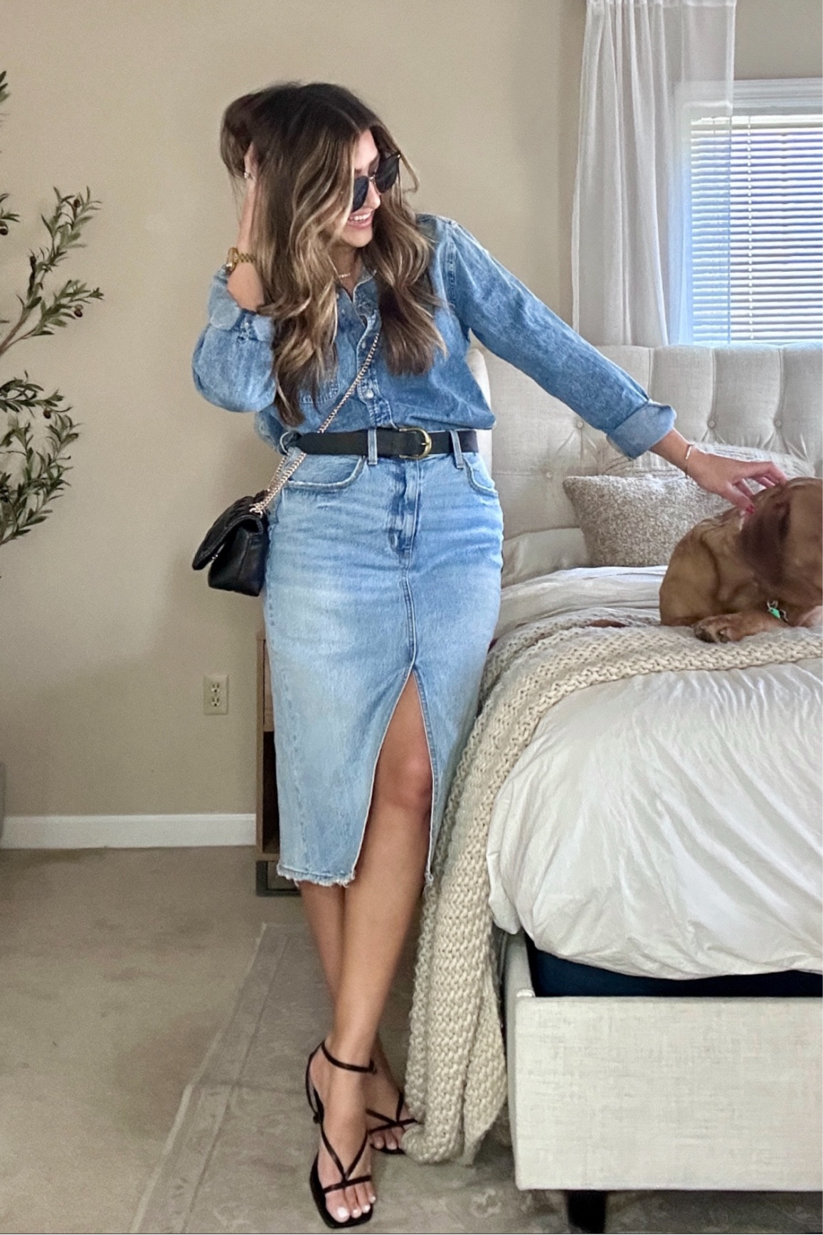Denim on denim! Med in both. Xx

Vacation outfit, spring outfit, chambray top, jean skirt. 

Tap photos to shop and follow for more! Xx

#LTKstyletip #LTKSeasonal #LTKtravel
