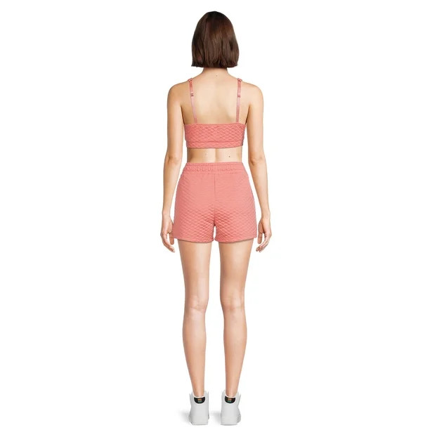 No Boundaries Juniors Quilted Crop Top and Shorts Set, 2-Piece | Walmart (US)