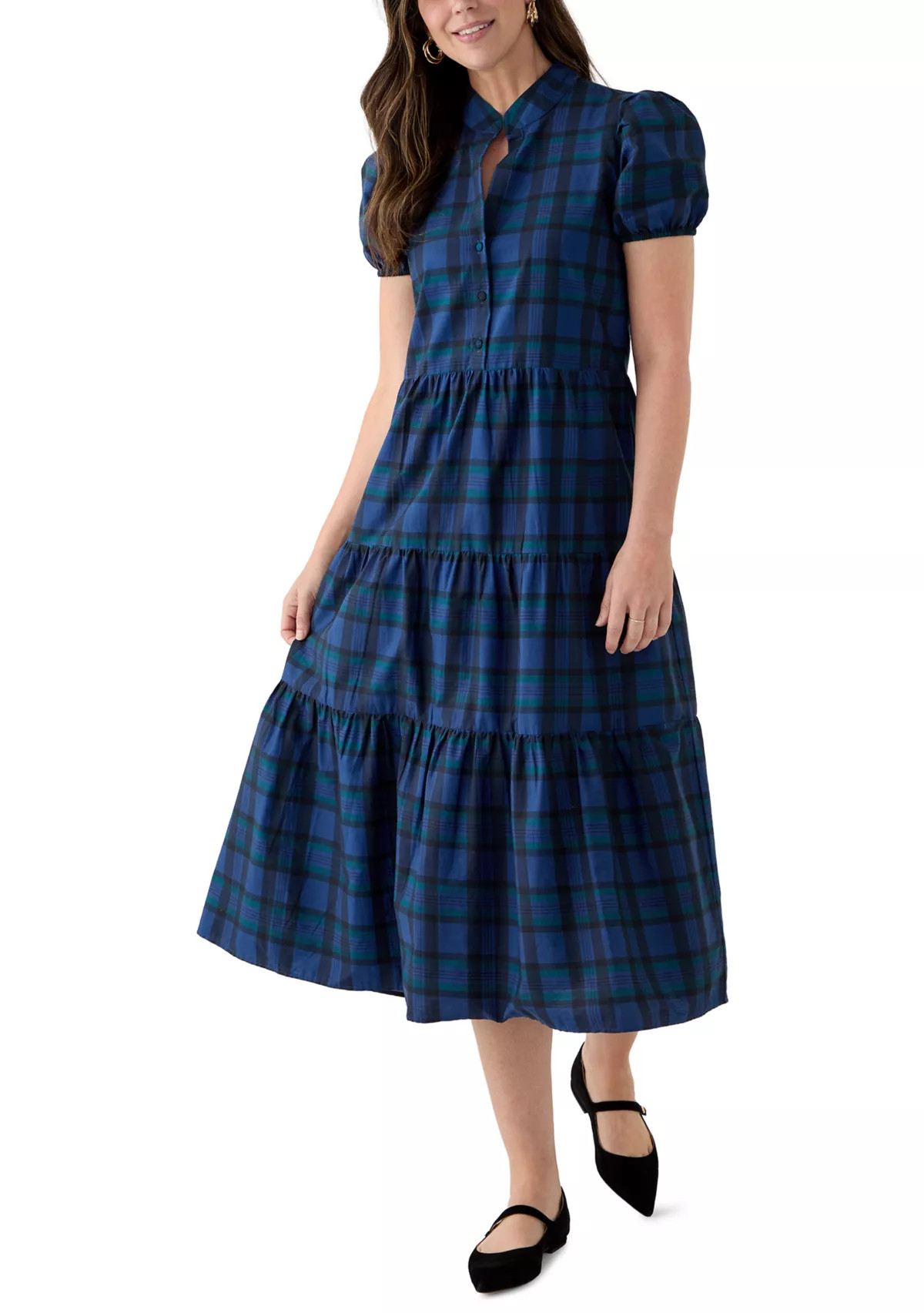 Women's Button Front Shirt Midi Dress | Belk