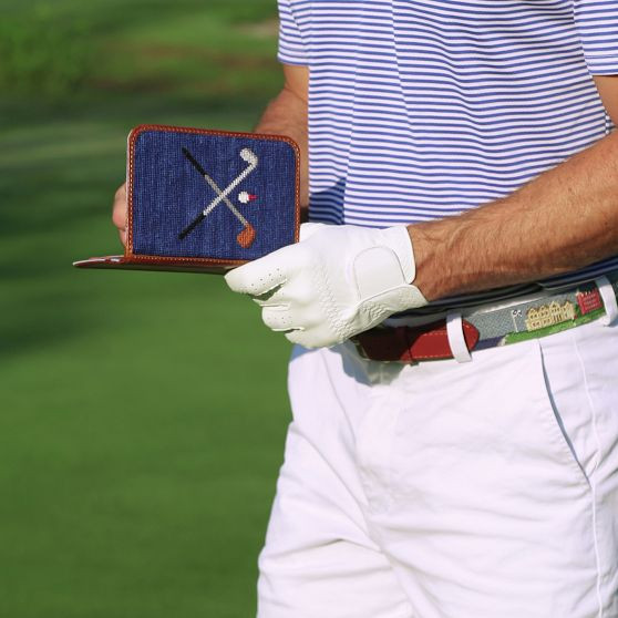 Smathers & Branson Needlepoint Golf Scorecard Holder | Mark and Graham