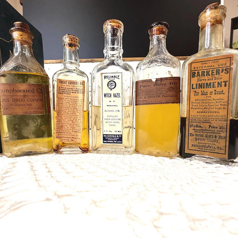 Apothecary Medicine Bottles with Labels, Antique Medicine Bottles, Old Apothecary Jars VI | Etsy (Global)
