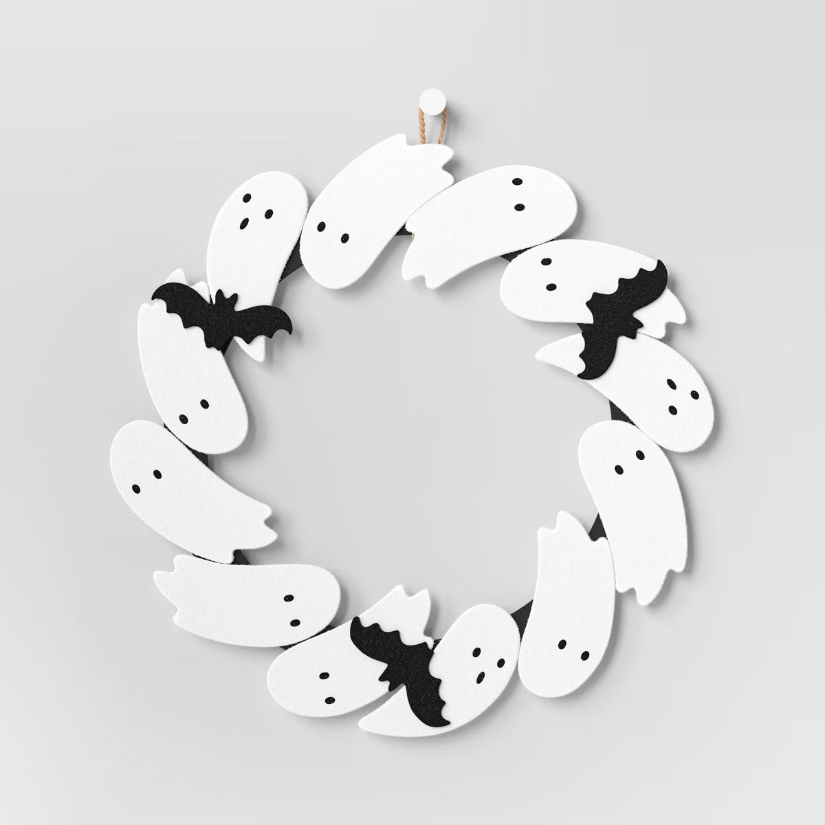 16" Felt Halloween Wreath Ghost with Bats - Hyde & EEK! Boutique™: Indoor Decor, Unlit Circle | Target