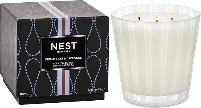 NEST Fragrances 3-Wick Candle- Cedar Leaf & Lavendar , 21.1oz | Amazon (US)
