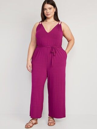 Sleeveless Double-Strap Ankle-Length Jumpsuit for Women | Old Navy (US)