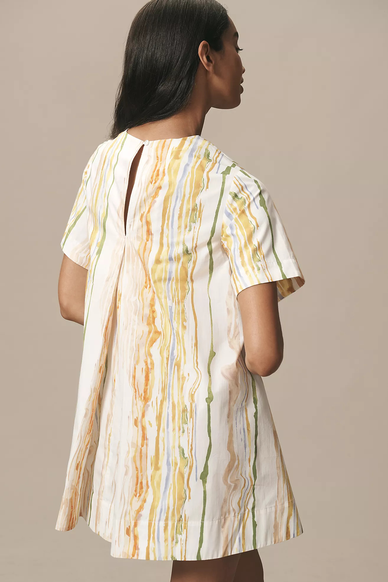 The Emmy Short-Sleeve Swing Mini Dress by Maeve | Anthropologie (US)