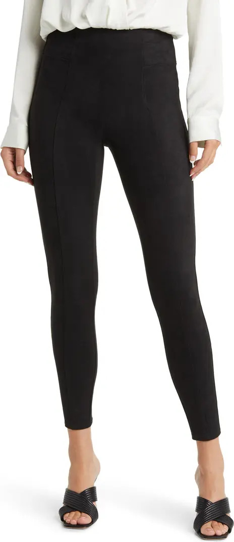 High Waist Faux Suede Leggings | Nordstrom
