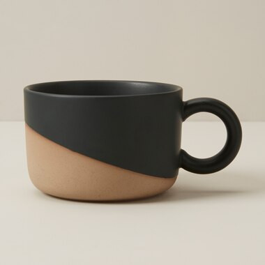 OUI RUSTIC DIAGONAL MUG BLACK | Indigo (CA)