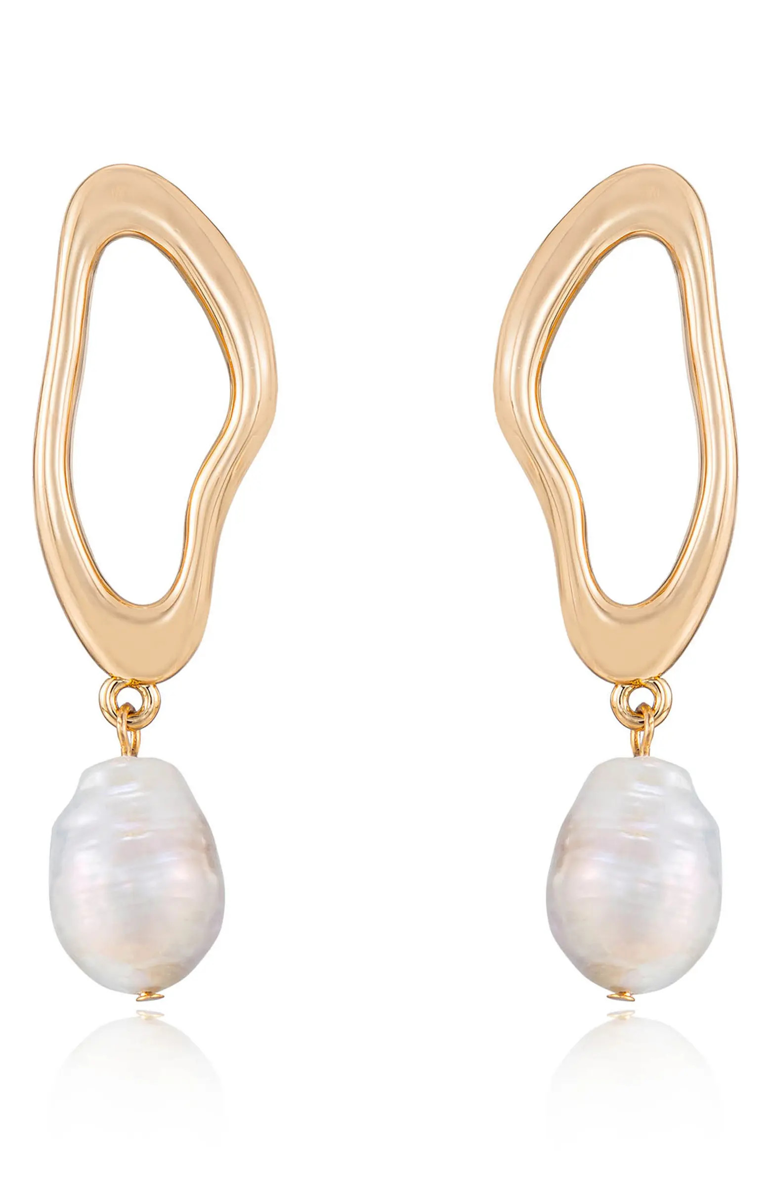 Oval Freshwater Pearl Drop Earrings | Nordstrom