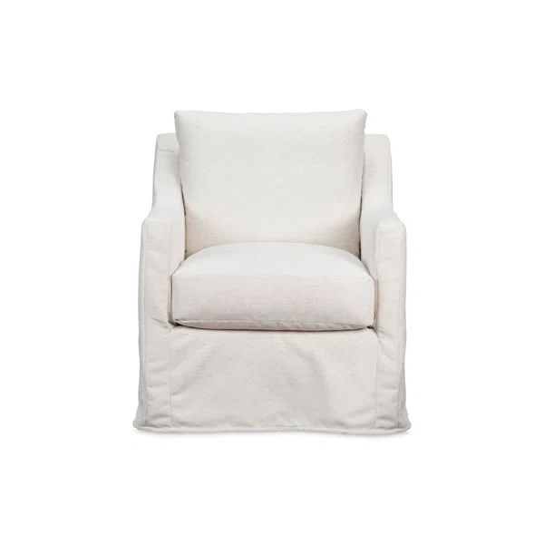 Ellesmere Upholstered Slipcovered Swivel Armchair | Wayfair North America