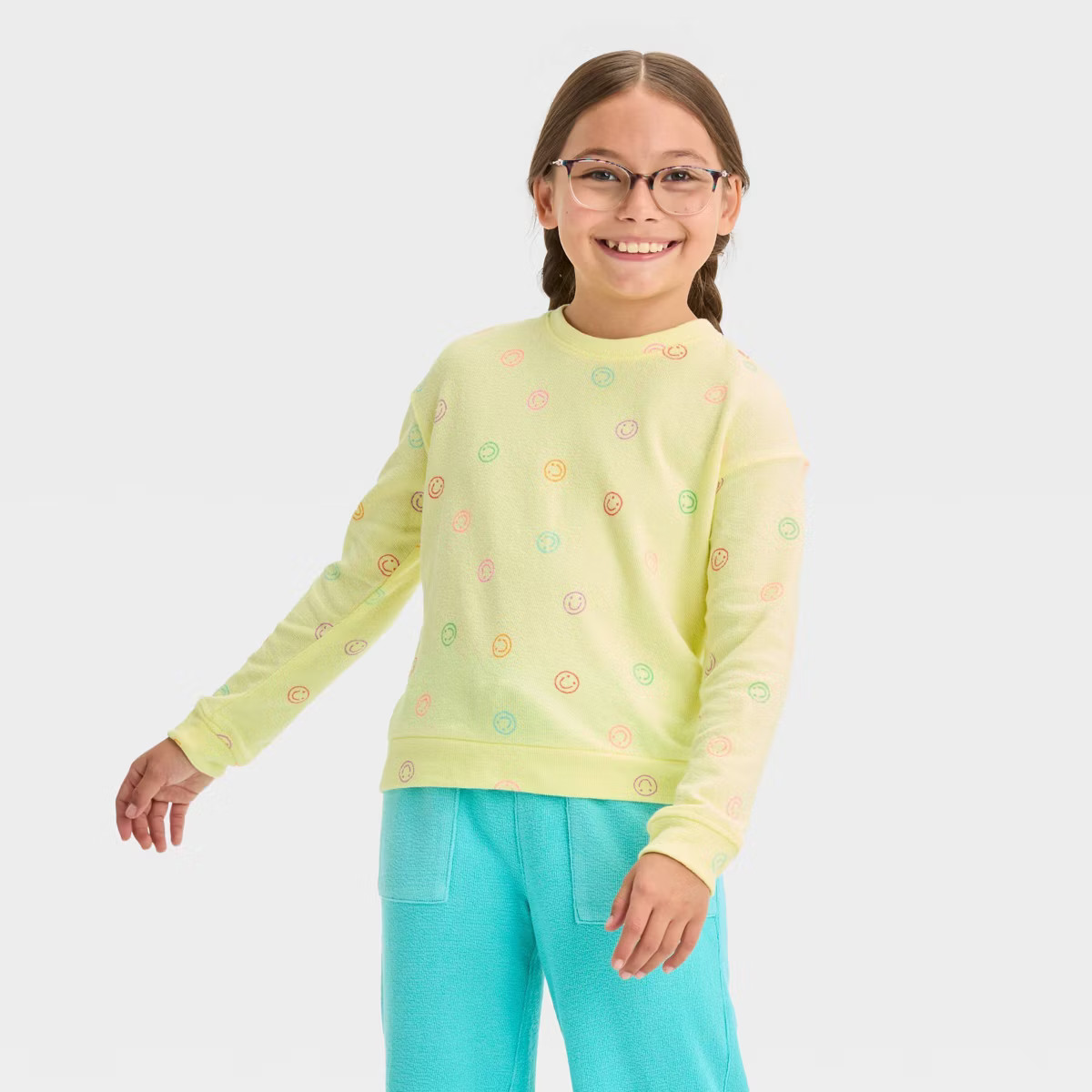 Girls' Crew Neck Pullover Sweatshirt - Cat & Jack™ | Target