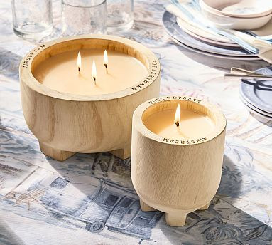 Airstream Wood Carved Candle - Coastal Berry | Pottery Barn (US)