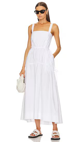 Cotton Poplin Midsummer Dress in White | Revolve Clothing (Global)