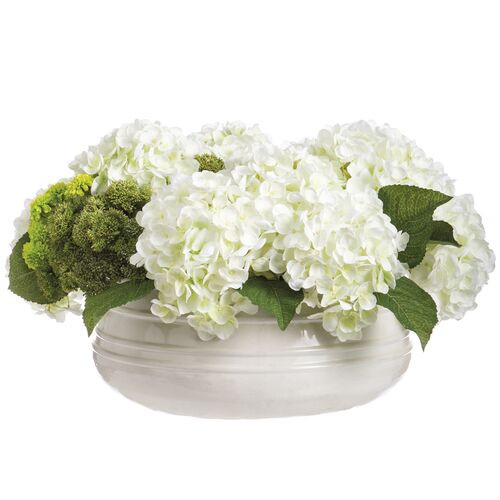 Hydrangea Sedum Arrangement, Faux | One Kings Lane