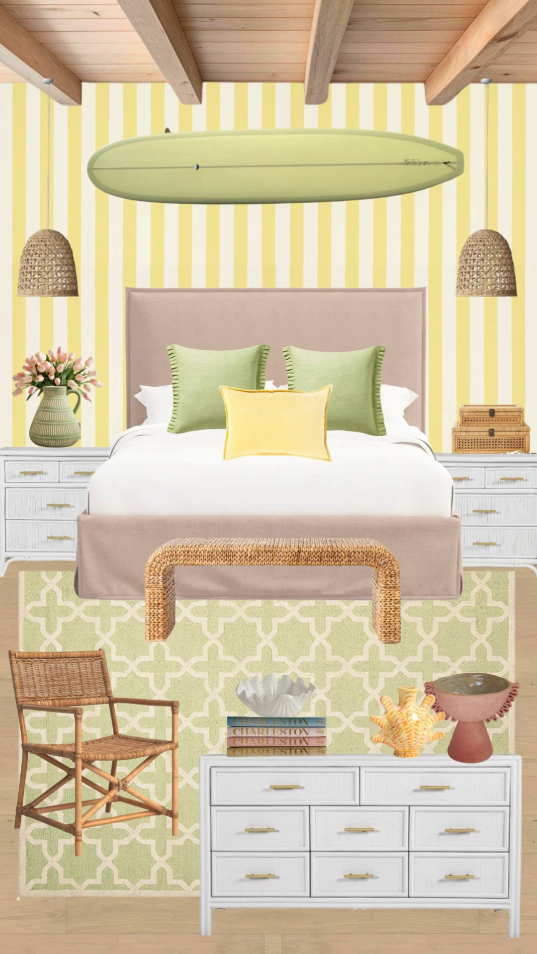 Spring is almost here (at least in Florida)🌸🏄🏼‍♀️Time to freshen up your space with bubbly finds that bring in those seasonal hues. A guest bedroom would be the perfect spot for these bright colors and playful patterns. Happy shopping and happy spring! 💐 

#Woodaccents #pendantlight #Bookstack #springhues #coastaldecor #decorativeaccents #interiordesign #guestbedroom 

#LTKHome