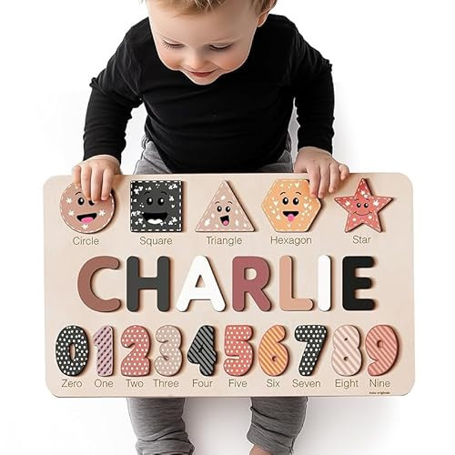 Zuzu Puzzle Puzzles for Toddlers Boy and Girl, Personalized Name Puzzle, 12 Month Toy, Gifts for 0 1 2 3 Years Old, Baby Gifts, Baby Shower, Christmas, New Babies Gift, 0 3 6 9 12 18 24 36 Months | Amazon (US)