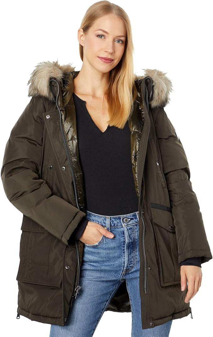 Vince Camuto Women's Heavyweight Warm Winter Parka Jacket Coat | Amazon (US)