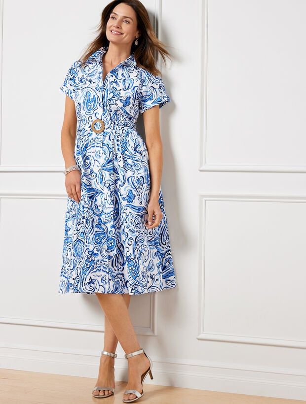 The Sutton Shirtdress - Painted Paisley | Talbots