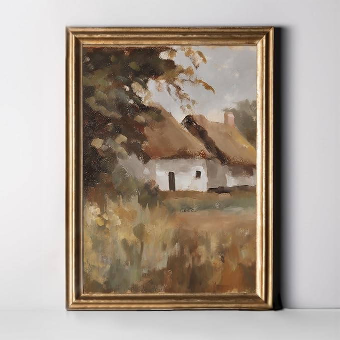Madelynn Ave Vintage Cottage I Wall Art Painting - Ultra Matte Fall House II Artwork Prints Decor... | Amazon (US)