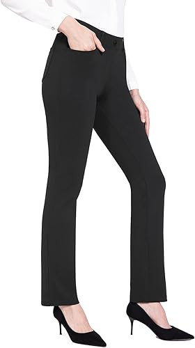 BALEAF Womens Dress Pants 29"/31" Yoga Work Pants Straight Leg/Bootcut Pull On Slacks Business Ca... | Amazon (US)