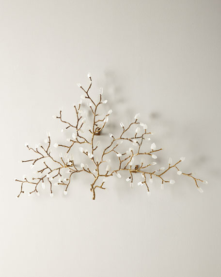 Quartz Crystal Branch Wall Sculpture | Neiman Marcus