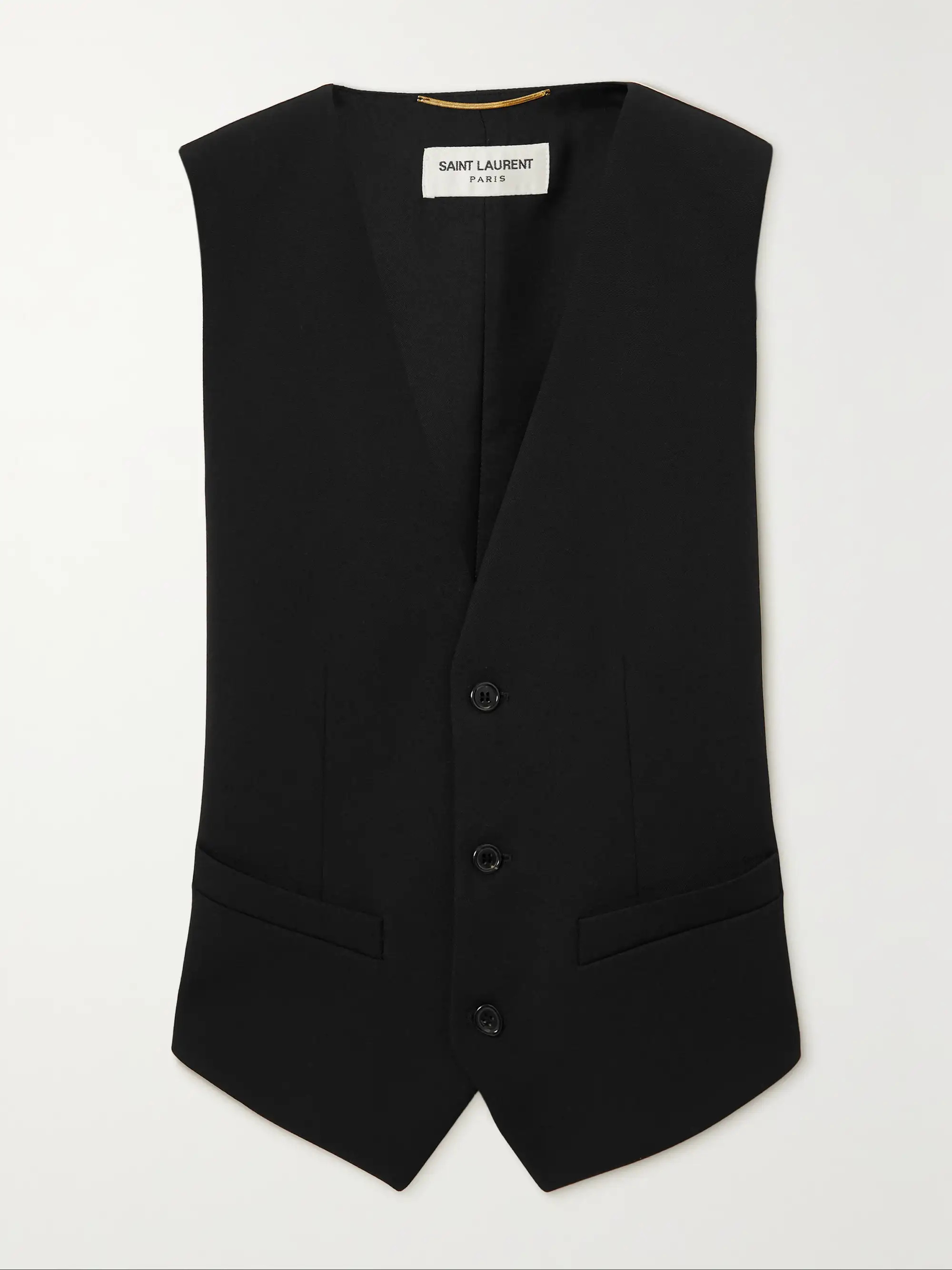 Grain de poudre wool and satin vest | NET-A-PORTER (UK & EU)