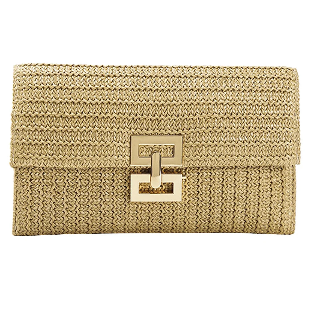 Casual Woven Clutch Bag Woven Clutch Bag Money Wallet Envelope Clutch Bag | Walmart (US)