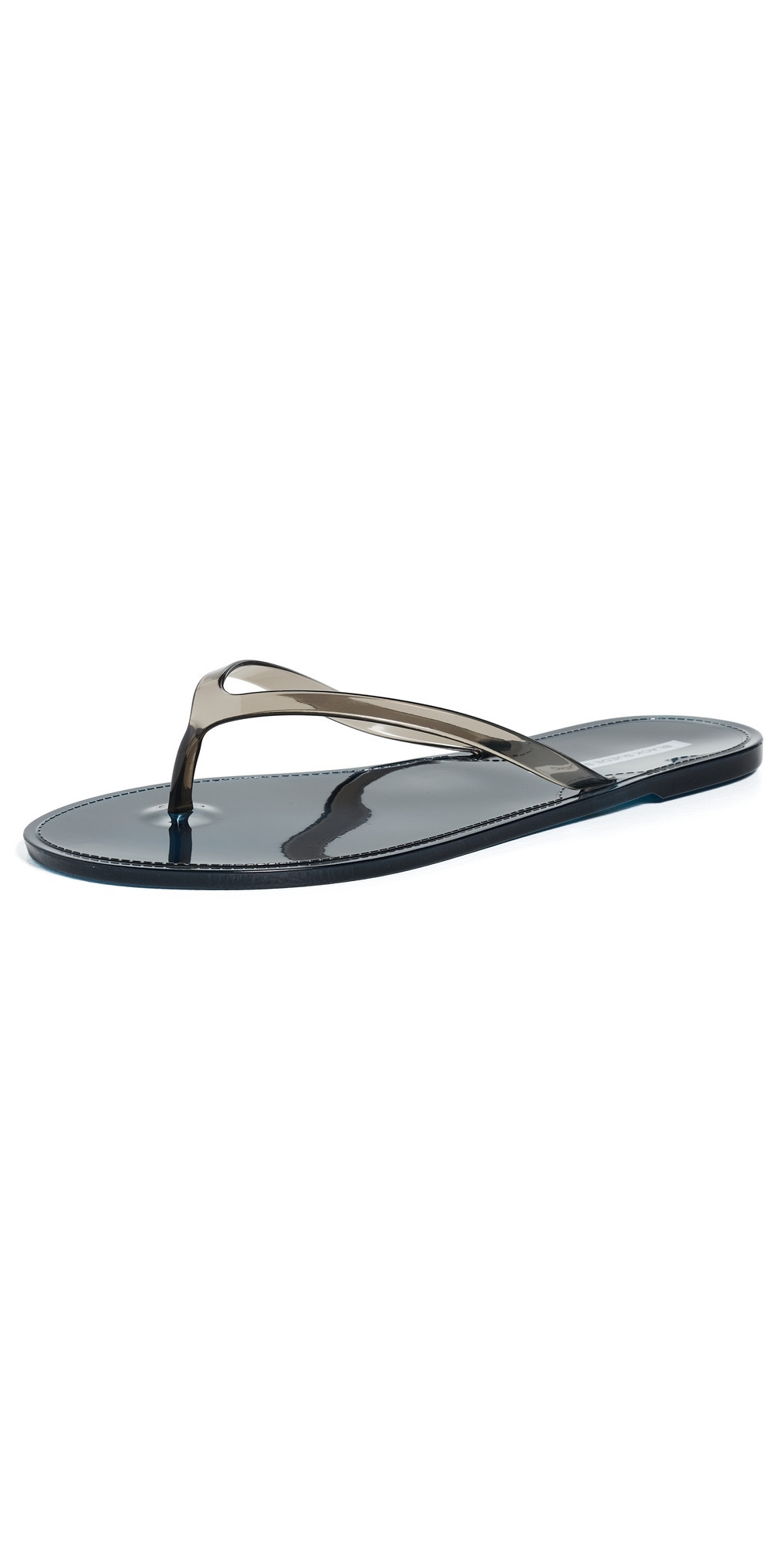 Black Suede Studio Crystal Jelly Flip Flops Navy/Black PVC 41/42 | Shopbop