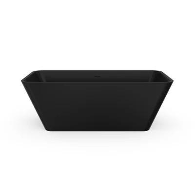 67*31.5*23.41 Inch Black Freestanding Solid Surface Bathtub, Matte Finish, Ergonomic And For Bathroom Design 67 Soaking Bathtub With Surface, Matte, I | Wayfair North America