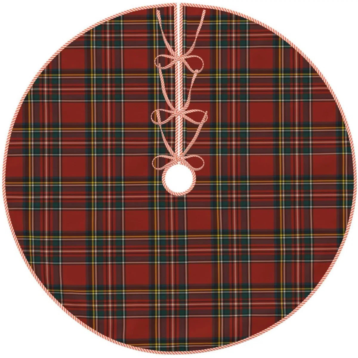 Textiles Hub Christmas Tree Skirt Linen Royal Stewart Tartan Classic Scottish Plaid Xmas Tree Ski... | Wayfair North America