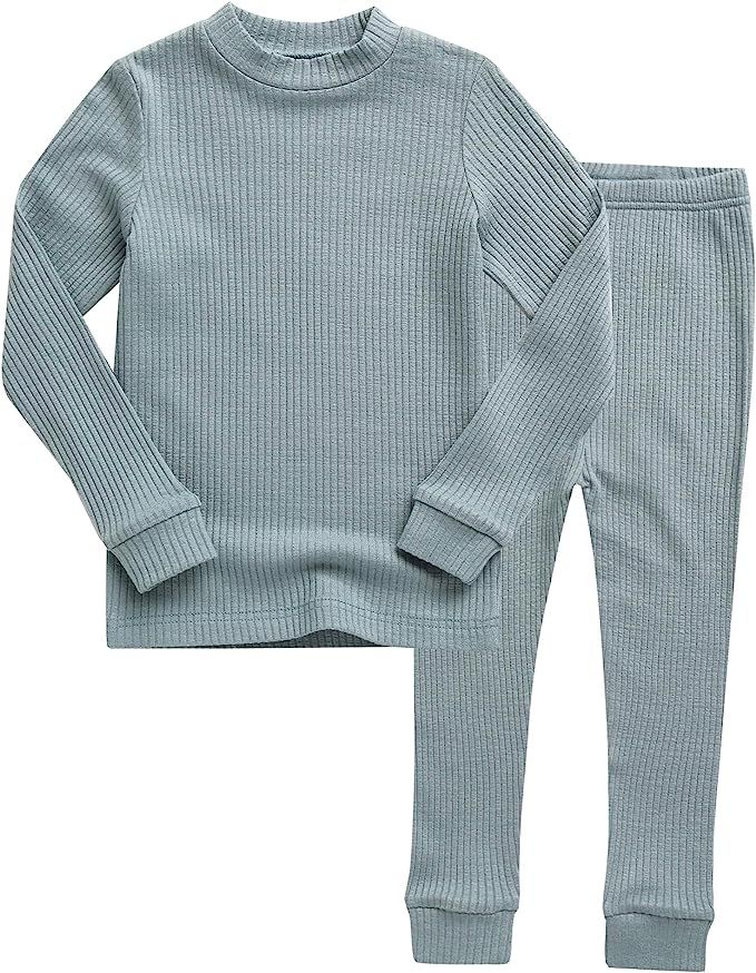VAENAIT BABY 12M-7T Kids Unisex Girls & Boys Soft Comfy Modal Tencel Shirring Sleepwear Pajamas 2... | Amazon (US)