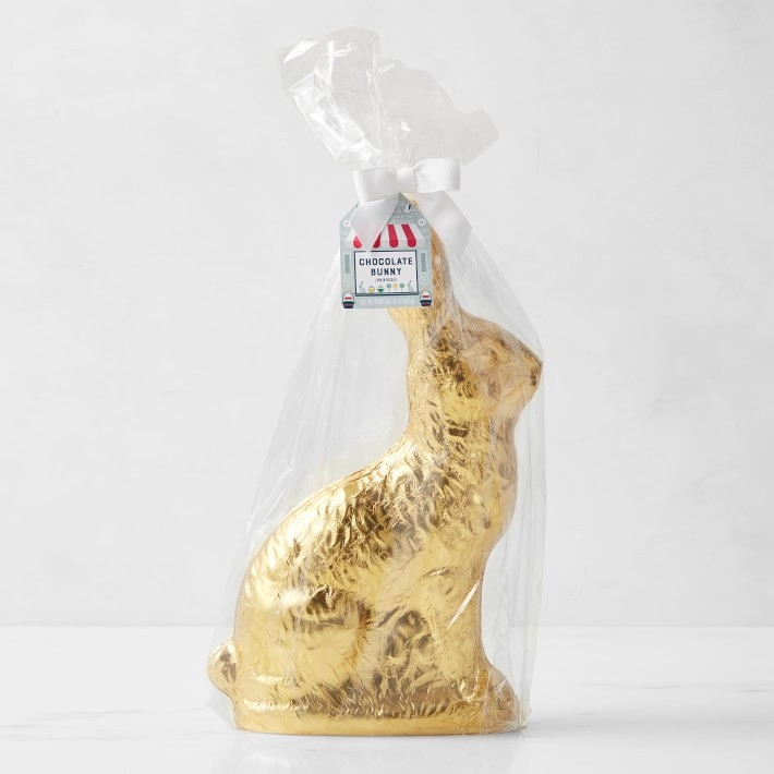 Williams Sonoma Large Semi Solid Chocolate Foiled Bunny | Williams-Sonoma