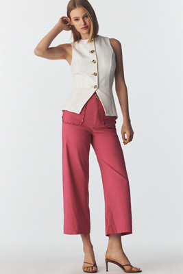 The Colette Magic Fabric Scallop-Pocket Pants by Maeve | Anthropologie (US)