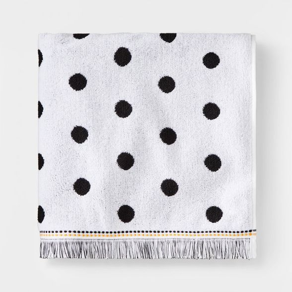 Dot Towel Black & White with SILVADUR™ Antimicrobial Technology - Pillowfort™ | Target