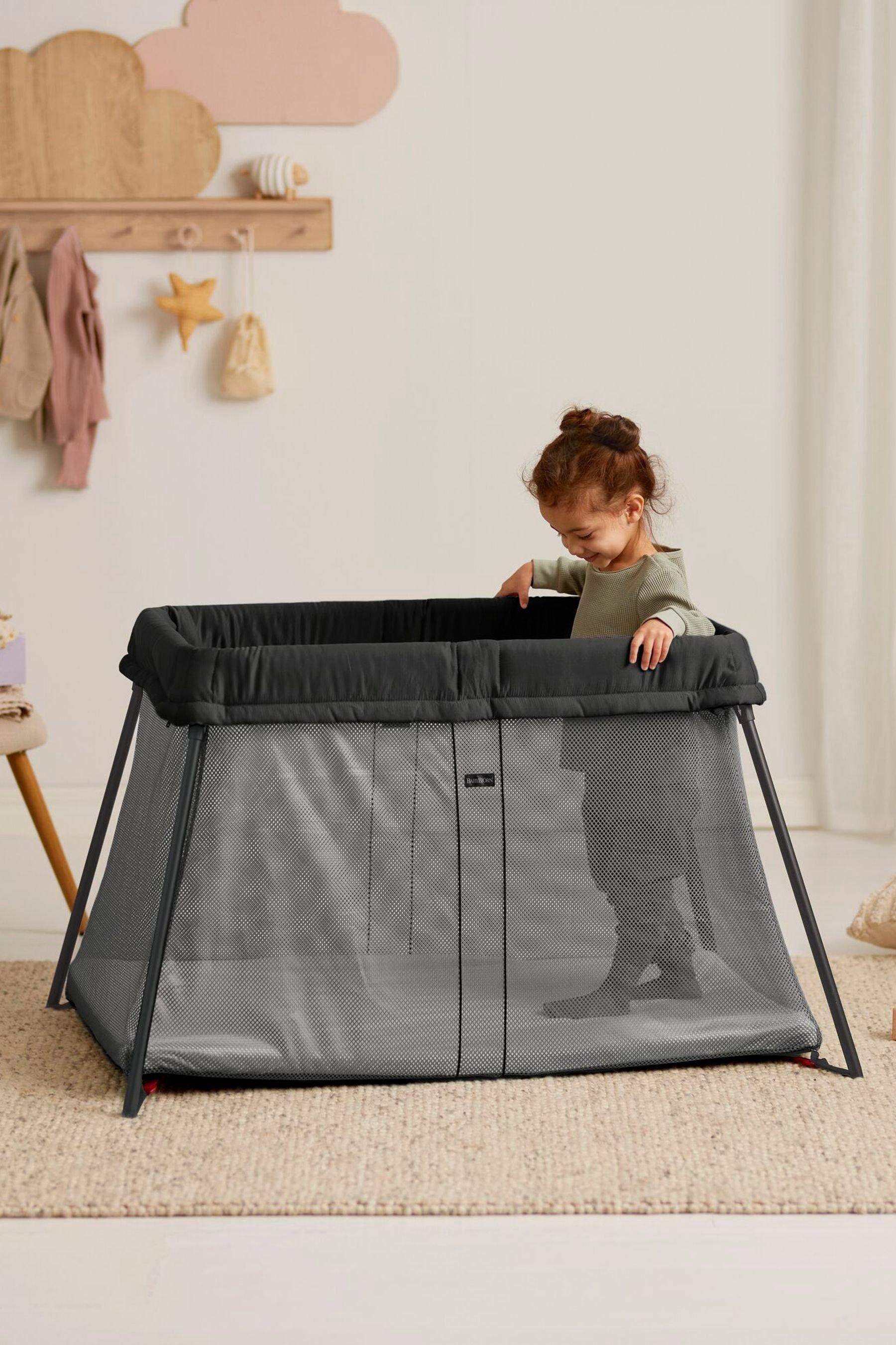 BabyBjorn | Travel Crib Light Black & Fitted Sheet Bundle Pack - Black / One Size | Janie and Jack