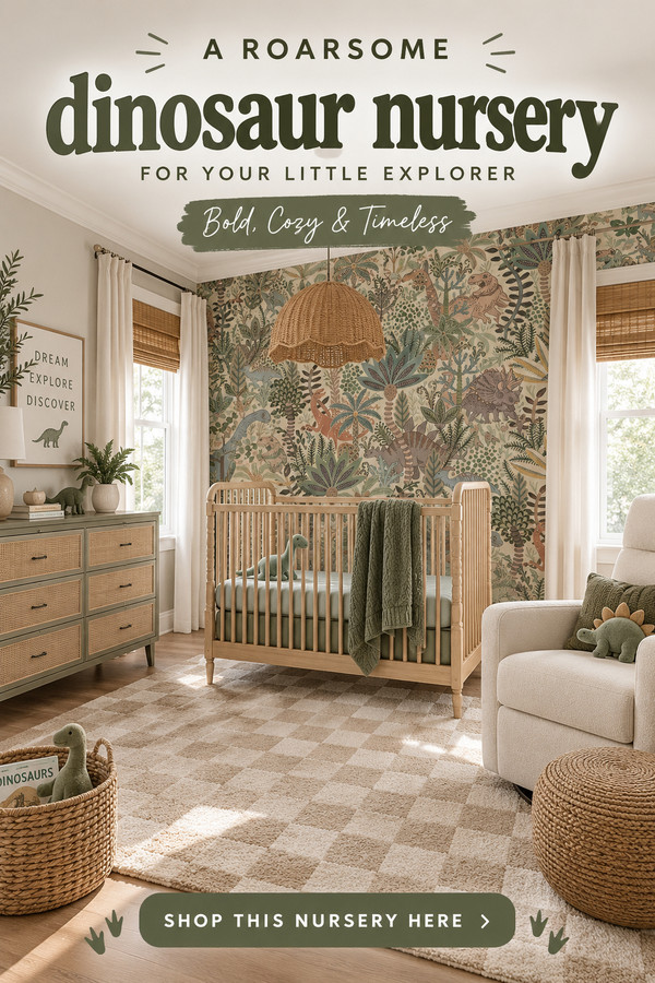 Create a cozy space for your little explorer with these dinosaur nursery ideas