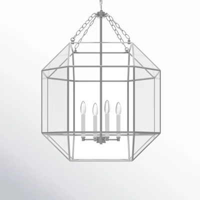 Reid 4 - Light Lantern Geometric Pendant | Wayfair North America