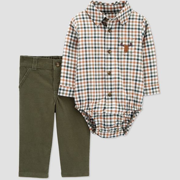 Baby Boys' Moose Plaid Top & Bottom Set - Just One You® made by carter's | Target