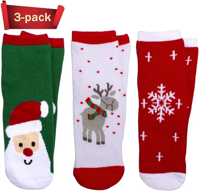 Amazon.com: 3 PCS Cute Kid Sock Warm Winter Crew Socks Unisex Cotton Socks Xmas Gift（M）: Clot... | Amazon (US)