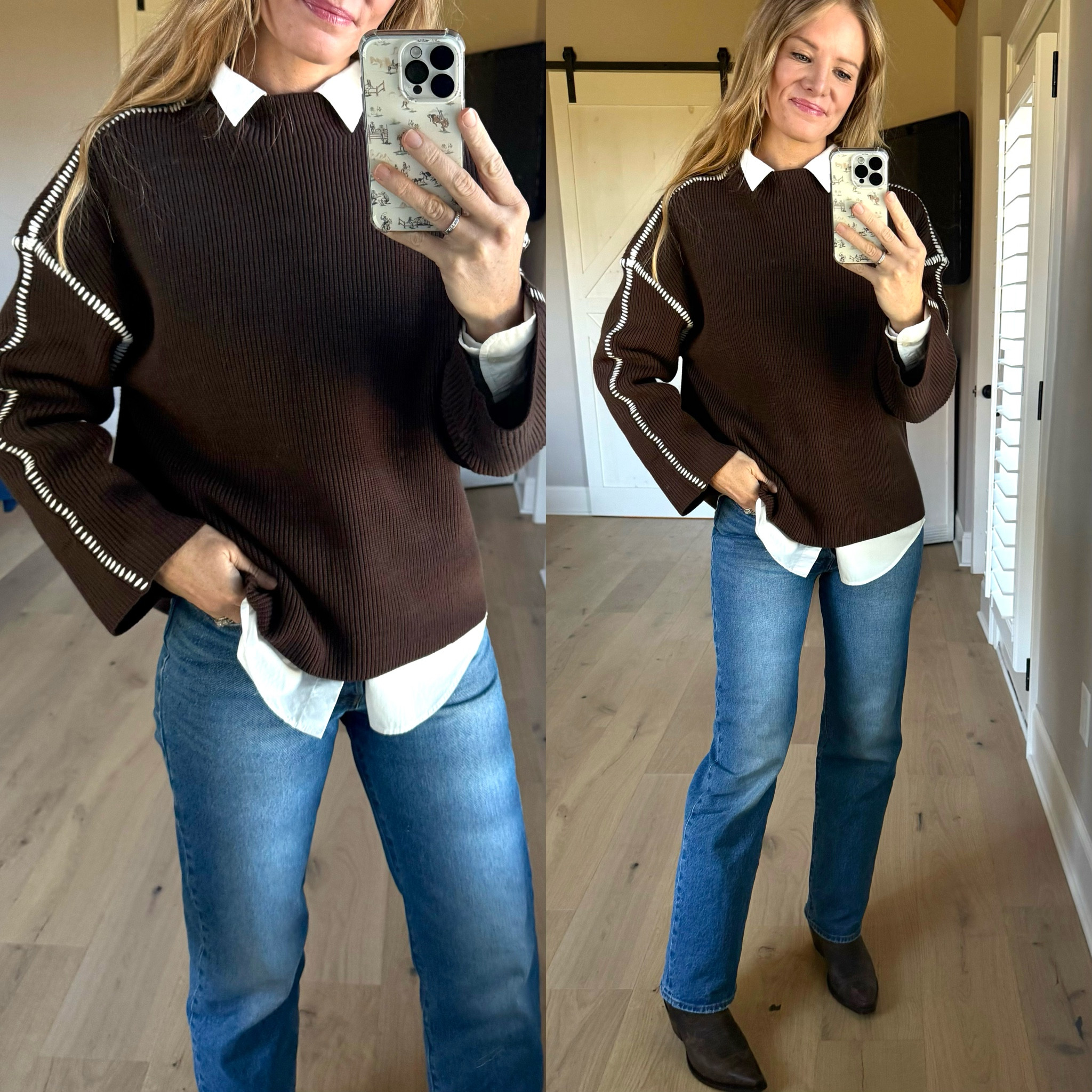 Thanksgiving outfit idea.

Size reference 5’ 9” 140 lbs

Brown sweater - medium

White button up - medium tall

Straight leg jeans - 27 x 32

Cowboy boots - sized up 1/2 size 


Classic style. Jeans Thanksgiving outfit. Jeans outfits. Ribcage jeans. Cowboy boots. Western outfits. Western style. Thanksgivings outfit women. Thanksgiving sweater. 

#LTKFindsUnder50 #LTKSaleAlert #LTKOver40