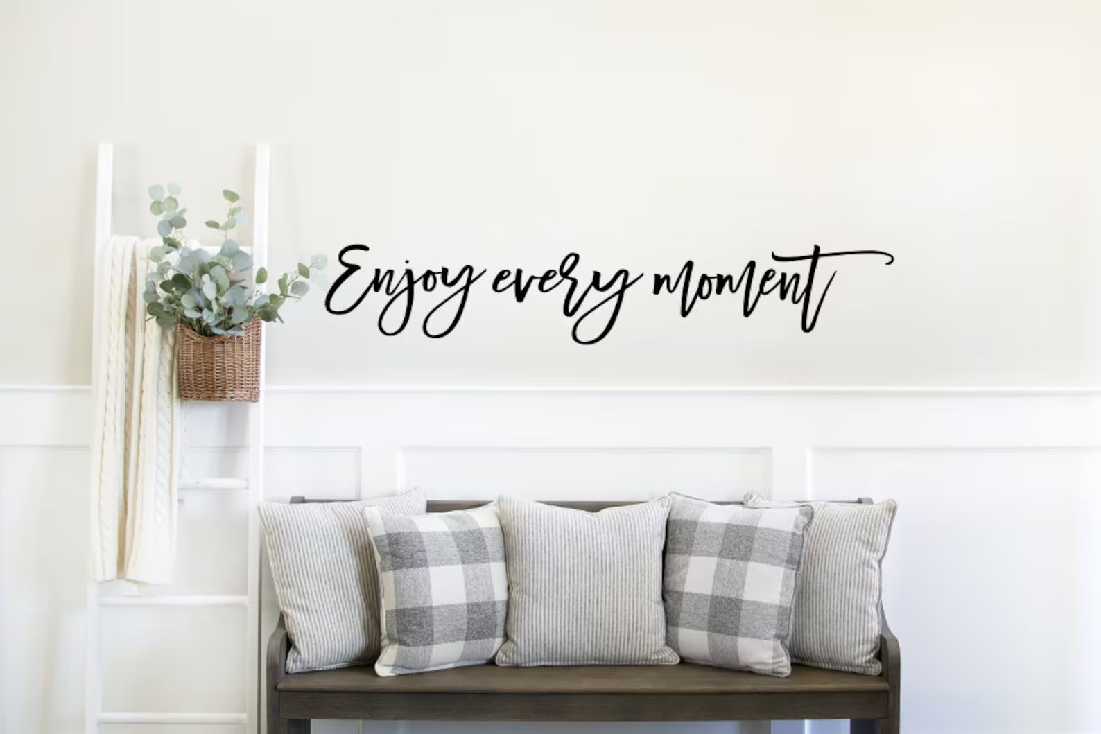 Enjoy Every Moment Sign Wood Word Cutout Livingroom Decor | Etsy | Etsy (US)