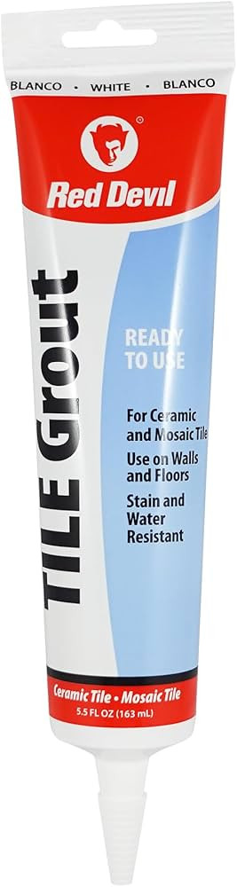 Red Devil 0425 Pre-Mixed Tile Grout Squeeze Tube, 5.5 oz., White | Amazon (US)