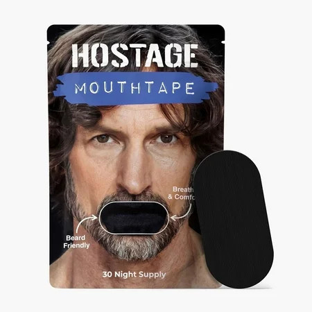 Hostage Tape For Better Sleep - 30 Count - Beard Friendly Mouth Tape - Anti Snoring - CPAP Friendly | Walmart (US)