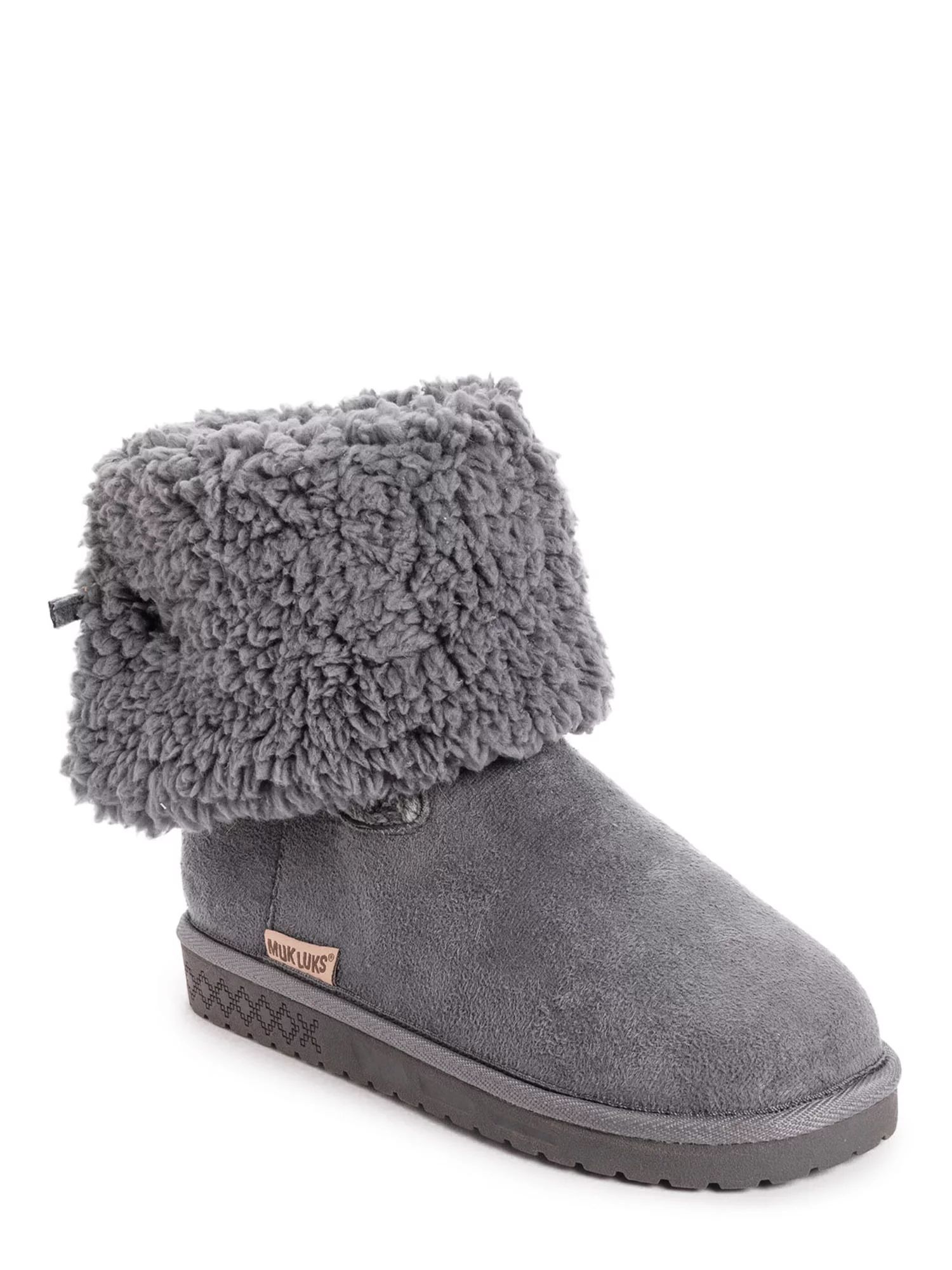 Muk Luks Women's Fold Over Boots (Wide Width Available) | Walmart (US)