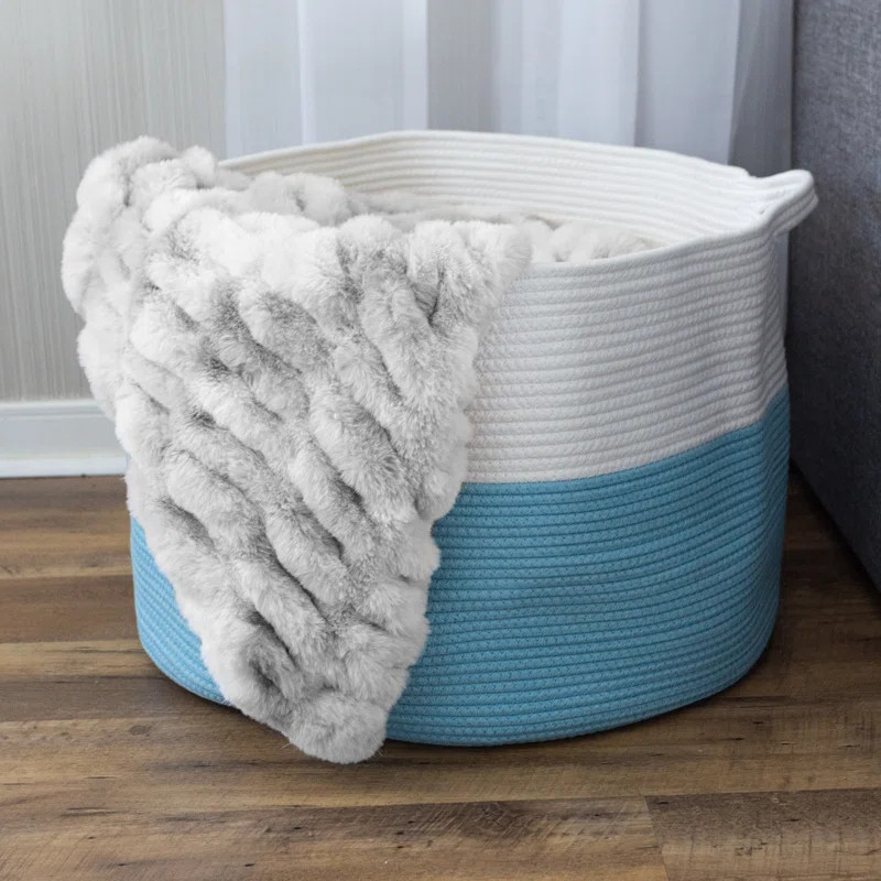 Extra-Large Woven Rope Basket by Highland Dunes | Wayfair North America