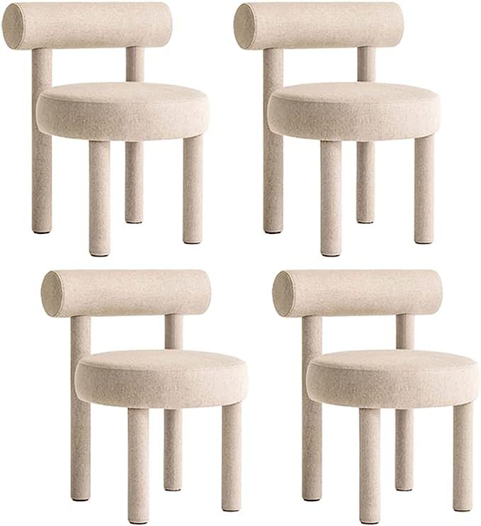 LITFAD Contemporary Style Dining Chair Set for 4 Matte Finish Side Chair Open Back Dining Side Ch... | Amazon (US)