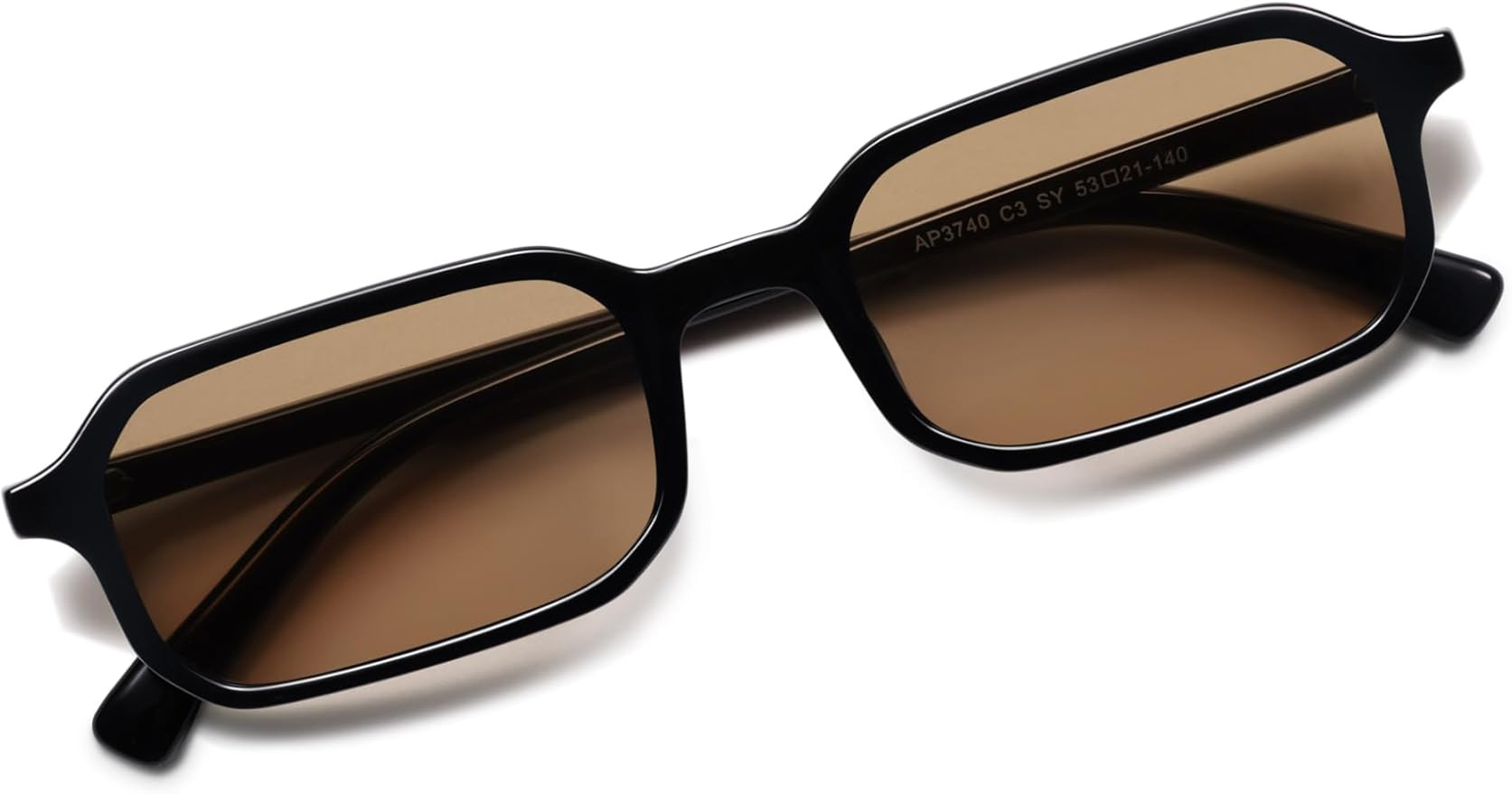Retro Slim Rectangle Sunglasses Men Women AP3740 | Amazon (US)