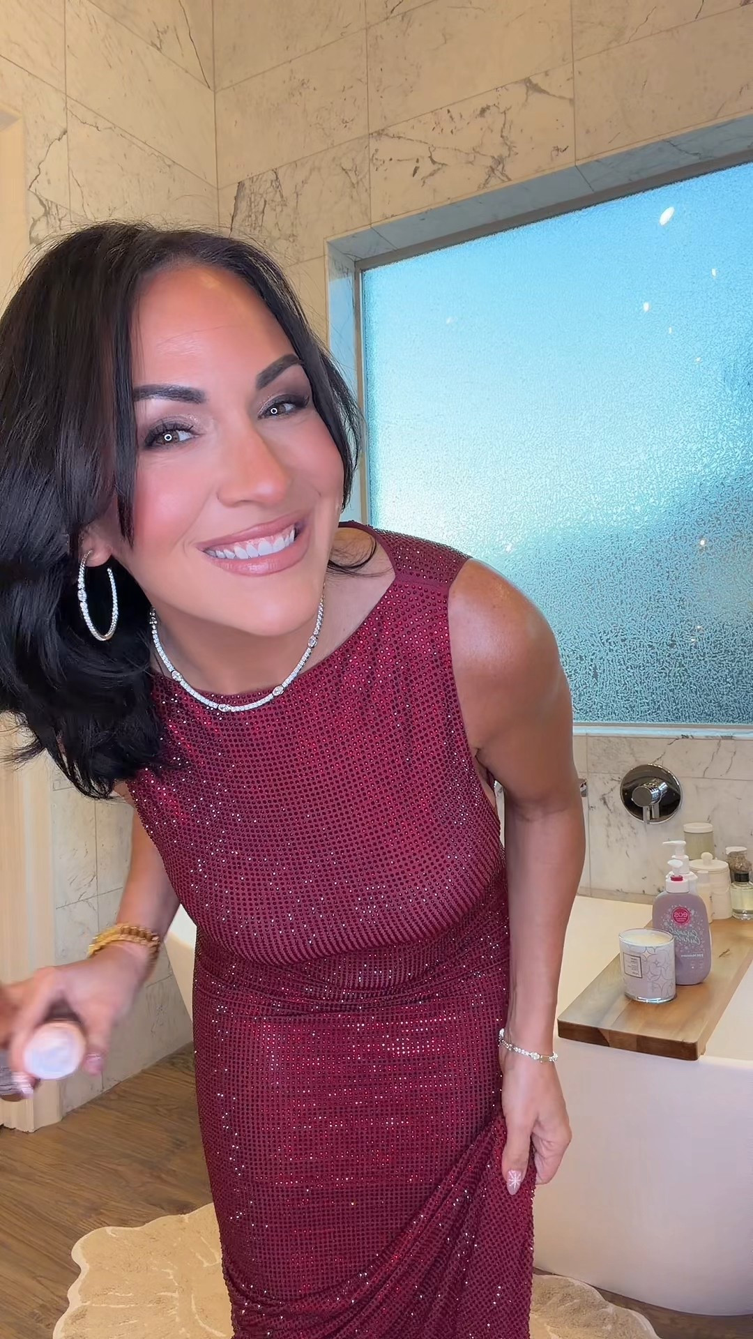 GRWM for a Christmas dinner 🎄✨

Soft sparkle, sculpted fit, and just enough drama to steal the room.

5’2” • 130 lbs • 25” waist • 34DD • wearing size XS

#HolidayOutfit #PetiteStyle #ChristmasGlam  #affiliate