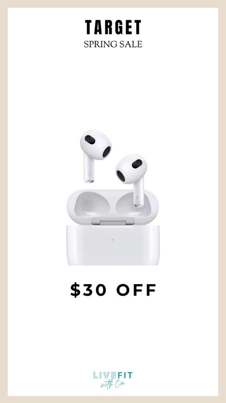 Tune into spring with Target's tech deals!  Grab these sleek AirPods and enjoy $30 off during the Target Spring Sale. Perfect for all your sunny day strolls and workouts. Plus, check out more tech savings linked. Don’t miss out on upgrading your gear! #TargetTech #SpringDeals #AirPodsSale

#LTKsalealert #LTKfamily #LTKxTarget