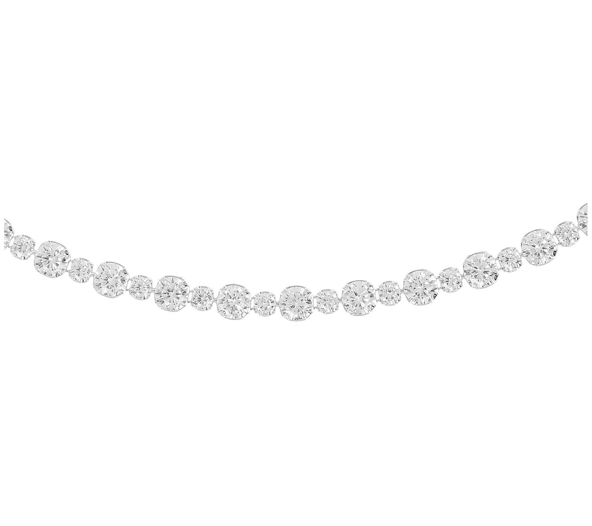 Diamonique 5.10 cttw Choker Necklace, Sterling ilver | QVC